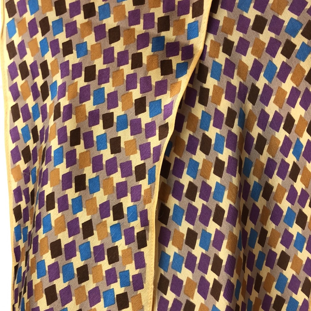 Echo Elegantly Patterned Pointed End Silk Scarf - image 3